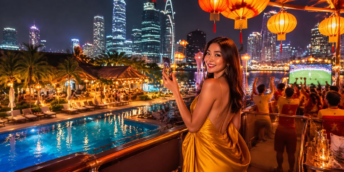 Người dùng Hà Nội truy cập sxag trên điện thoại tại chợ đêm